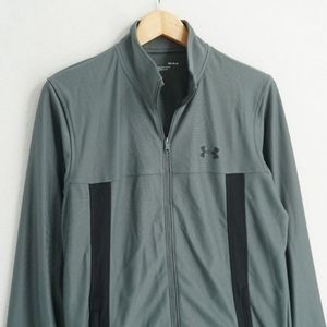 Under Armour Mens Full Zip Twister Track Jacket. Size Medium, Color Gray